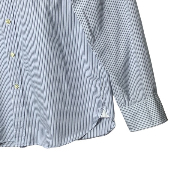 J. Crew Mens Shirt Long Sleeve Button Up Dressy Casual Preppy Pinstripe Blue XL - Picture 3 of 13